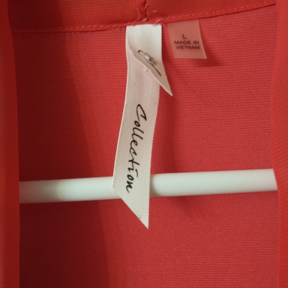 Ny Collection LG coral flowy fly away blouse tank - Picture 3 of 5